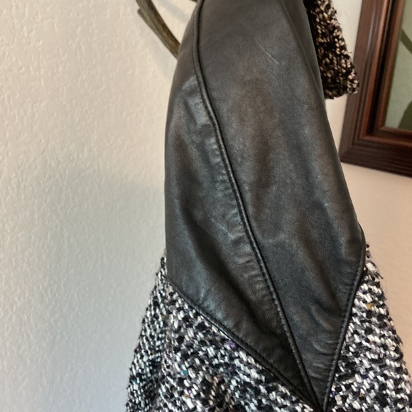 Vintage 80-90’s Wool Leather Coat Size M - Picture 5 of 14